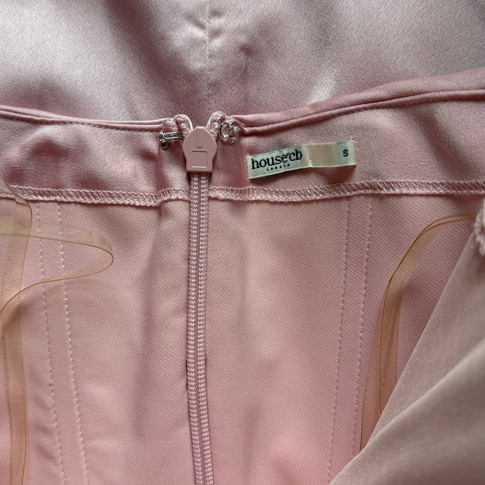 HOUSE OF CB 'Jasmine' Rose Pink Draped Strapless Corset Dress NWOT - Picture 14 of 14